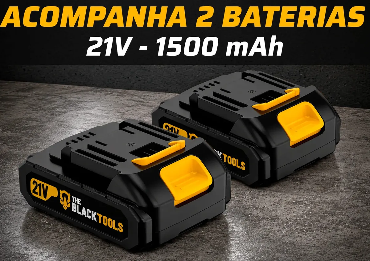 Duas baterias de 21 V e 1500 mAh do kit TBKIT19